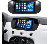 OiLiehu 4G+64G Android 13 Autoradio per FIAT 500 2007-2015 Doppio Din Carplay Android Auto Autoradio con Schermo 7 pollici con Mirror Link Bluetooth FM RDS GPS WiFi SWC EQ + Telecamera Posteriore
