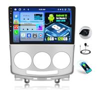 OiLiehu 6+128G 8 Core Android 13 Autoradio 2 Din CarPlay Android Auto per Mazda 5 2007-2010 Autoradio con Schermo 9 pollici con Mirror Link Bluetooth GPS FM RDS WiFi SWC DSP/EQ Telecamera Posteriore