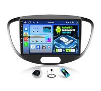 OiLiehu 6+128G 8 Core Android 13 CarPlay Android Auto Autoradio 2 Din per Hyundai i10 2007-2013 Autoradio con Schermo 9 pollici con Bluetooth GPS FM RDS WiFi SWC DSP/EQ Telecamera Posteriore