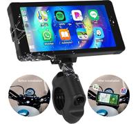 OiLiehu Apple CarPlay Android Auto Touchscreen Wireless per Motocicli 5,5 Pollici Display Portatile per Motocicli con Foro Bluetooth Type-C TF Controllo del Volante