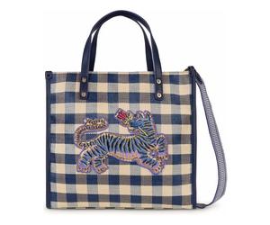 Oilily Check Borsa shopper 30 cm blu