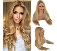 OiMiGO Parrucche frontali in pizzo HD dritto 13x6 capelli umani castani e biondi evidenziare Ombre parrucca frontale in pizzo per capelli umani parrucche frontali in pizzo pre pizzicate per donne con
