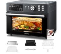OIMIS Friggitrice ad Aria Calda 30L, Grigio Forno Multifunzione ad Aria,Timer e Temperatura Regolabili Forno con Ricette e 6 Accessori,Completi Cottura Senza olio Certificazione CE,NO Cesto Rotante