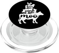 Oink Cluck Baa Moo Compleanno, Maiale, Pollo, Mucca, Contadino PopSockets PopGrip per MagSafe