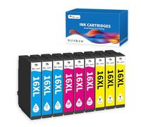 OINKWERE 16XL Cartucce d'inchiostro compatibili con Epson 16XL Multipack per Workforce WF-2760 WF-2630 WF-2660 WF-2510 WF-2750 WF-2540 WF-2530 WF-2650 WF-2010 WF-2520 (confezione da 9)