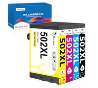 OINKWERE Cartucce 502 XL Compatibil per Epson 502XL Cartucce multipack per Workforce WF-2860 WF-2865 WF-2880 Expression Home XP-5100 XP-5105 XP-5150 patronen (4-Pack)