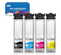OINKWERE T11D Cartucce Compatibili con Epson T11D1 T11D2 T11D3 T11D4 per Workforce Pro WF-C5390DW WF-C5890DWF WF-C5390DN WF-C5390DW BAM 4-Pack
