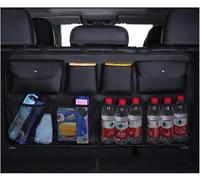 OINTJWWO Organizer Bagagliaio Auto per VW T-ROC, Pelle Appendibile Borsa Portaoggetti Pieghevole Multi-Tasca Stoccaggio Seggiolino Accessori,A/Black