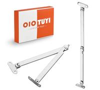 OioTuyi 2 cerniere pieghevoli in metallo con blocco, chiusura a cerniera a 180°, limitatore di apertura della porta, cerniere di supporto per mobili, porte, coperchio