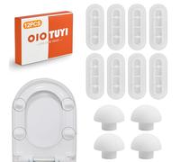 OioTuyi Set di 12 cuscinetti per sedile WC, copriwater, copriwater in gomma, distanziatore, copriwater, colore bianco, per WC e copriwater
