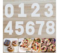 OIOYLEY Stampi per Torte Digitali in Acrilico Number Torta Number Torta Figura Grande Numero da 0 a 8 per Crema di Torta alla Frutta, numero torta stampo, modello numero di torta (14 pollici, 35.5CM)
