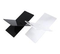 Oiqippnbv 1 supporto per libri a forma di X, in acrilico e nero, 15 x 31 cm, per ricette, menù, riviste, libri di fiabe per esposizione