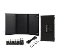 Oiqippnbv 30W 18V Pannello Solare Pieghevole Tipo-C USB Caricatore Fotovoltaico Esterno Telefono Mobile Ricarica Veloce Banca di Potere Mobile Facile Installare Nero