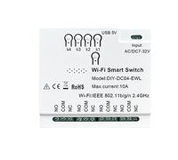 Oiqippnbv 4CH WiFi Smart Switch 7-32V USB 5V 2.4G WiFi Modulo di automazione domestica per IFTT Casa Facile installare