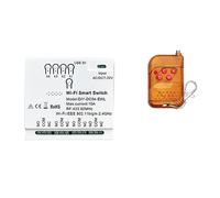 Oiqippnbv 4CH WiFi Smart Switch+RF433 7-32V 2.4G WiFi Modulo Domotico per IFTT Casa