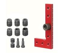 Oiqippnbv Autocentrante Tassello Jig Line Scriber Dowel Jig Square Center Finder Strumento di lavorazione del legno B