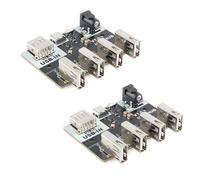 Oiqippnbv CH334 2 moduli hub USB, 4 connessioni USB 2.0, 40 MB/S, 5 V XL-USBHUB con USB-A, TYPE-C e DC5.5x2.1