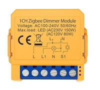 Oiqippnbv Graffiti Intelligent ZigBee Dimmer On/Off 1 Way Dark Box Smart Switch APP Remote Dimming Modulo Multifunzione Facile da installare Facile da usare