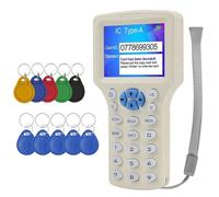 Oiqippnbv Lettore di Schede Intelligenti RFID NFC + Duplicatore Chiave RFID + 5XUID/T5577 A 125K 13.56M IC/ID Scrittore di Chiavi Replicatore RFID Programmatore