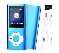 Oiqippnbv Lettore musicale MP3 con Bluetooth 5.0, lettore musicale HiFi portatile, visualizzatore video/foto per bambini (blu)