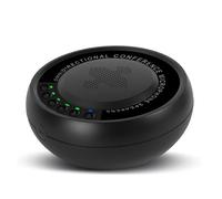 Oiqippnbv Microfono da conferenza Bluetooth USB con acquisizione vocale a 360° per corsi online, videoconferenze e trasmissioni in diretta, nero