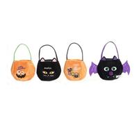 Oiqippnbv Sacchetti di caramelle di Halloween Secchio di immagazzinaggio di caramelle del secchio della caramella con manici Halloween Tote Kids Party Favor per Halloween