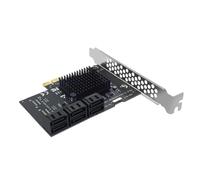 Oiqippnbv Scheda di Espansione PCI-e 6Gbps PCI-e X1/X4/X8/X16 A 6 Porte SATA3.0 Adattatore SATA3.0 per Computer Desktop