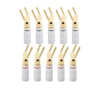 Oiqippnbv Tapi di Banana da Tipo Y/U da 10 Pcs Connettore A Audio Connettore Banana Connettori Bloccano Forcella Tappa A Vanga