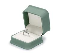 Oirlv Matcha Verde Scatola per Anello, Scatola Anello Per Matrimonio,Ring Box,Proposta, Anniversario,San Valentino