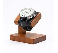 Oirlv Supporto per orologi in legno massiccio, semplice da uomo, in legno Ideale come regalo per lui (nero)