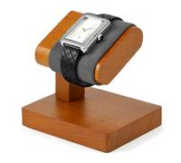 Oirlv Supporto per orologi in legno massiccio, semplice e ideale come regalo per lui (grigio scuro)