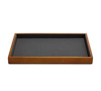 Oirlv Vassoi Piatti Per Gioielli In Legno Massiccio, Impilabili, Cassetto Per Gioielli, Organizer, Espositore, Portagioie (Grigio)