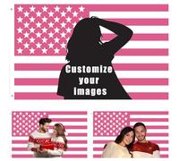 Oirquent Bandiera personalizzata - Design personalizzato con foto, testo e icone | Regalo unico per le coppie | Decorazione per la casa alla moda | Bandiera e banner con immagine personalizzata per