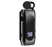 OISE ART STORE Trade Shop - Auricolare in-Ear Wireless Bt5.2 Retrattile Vivavoce Clip Stereo con Microfono K55