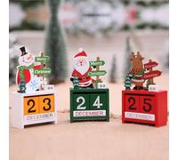 OISE ART STORE Trade Shop - Calendario Dell'avvento Babbo Natale in Legno Datario Data Decorazioni Natalizie