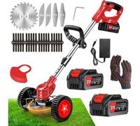 DECESPUGLIATORE A BATTERIA 21V TAGLIABORDI ELETTRICO ALTEZZA REGOLABILE PER GIAR