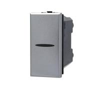 OISE ART STORE Trade Shop - Deviatore 1p Assiale 16a Unipolare Silver Compatibile Bticino Axolute