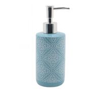 OISE ART STORE Trade Shop - Dispenser Portasapone Liquido Azzurro con Maioliche Arredo Accessori Bagno 87021