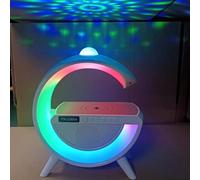 LAMPADA LED CARICABATTERIA WIRELESS CASSA FORMA G CON PROIETTORE CIELO STELLATO