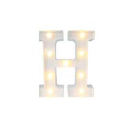 OISE ART STORE Trade Shop - Lettera H Luminosa con Luci LED A Batteria Decorazioni per La Casa Dim. 22 Cm