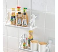 OISE ART STORE Trade Shop - Mensola Ripiano Multiuso Porta Oggetti Fissaggio con Adesivo per Bagno Cucina