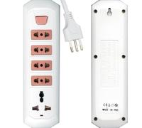 OISE ART STORE Trade Shop - Multipresa Italia USA EU Schuko Bipasso 5 Posti Ciabatta Interruttore Americana