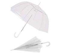 OMBRELLO TRASPARENTE A CUPOLA AUTOMATICO 90CM IN PVC PROTEZIONE SOLE E PIOGGIA