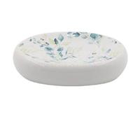 OISE ART STORE Trade Shop - Piattino per Sapone Decorato Fiori Foglie Porta Saponetta Accessorio Bagno 87051