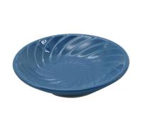 OISE ART STORE Trade Shop - Piattino Porta Sapone Saponetta in Ceramica Rigata Spirale Blu Tondo Bagno 79956 -