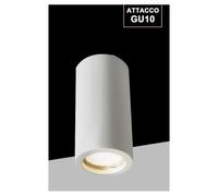 OISE ART STORE Trade Shop - Porta Faretto Applique da Soffitto in Gesso Verniciabile Cilindro Gu10 Gs-c140-t