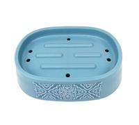 OISE ART STORE Trade Shop - Porta Sapone Saponetta Accessorio per Arredo Bagno Celeste con Maioliche 87028 -