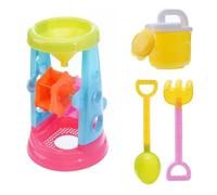 SET 4PZ GIOCO SABBIA SPIAGGIA CON INNAFFIATOIO MULINO PALETTA RASTELLO 26X16CM 2