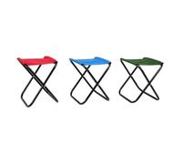 OISE ART STORE Trade Shop - Set 6pz Sgabello Camping Pesca Mini Sedia Spiaggia Pieghevole in Metallo Tessuto 020227 -