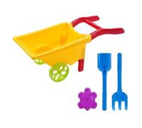 OISE ART STORE Trade Shop - Set Giochi Mare Spiaggia 4pz con Carriola 18x44cm Rastrello Paletta Formina 258296 -
